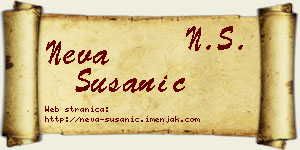 Neva Susanić vizit kartica